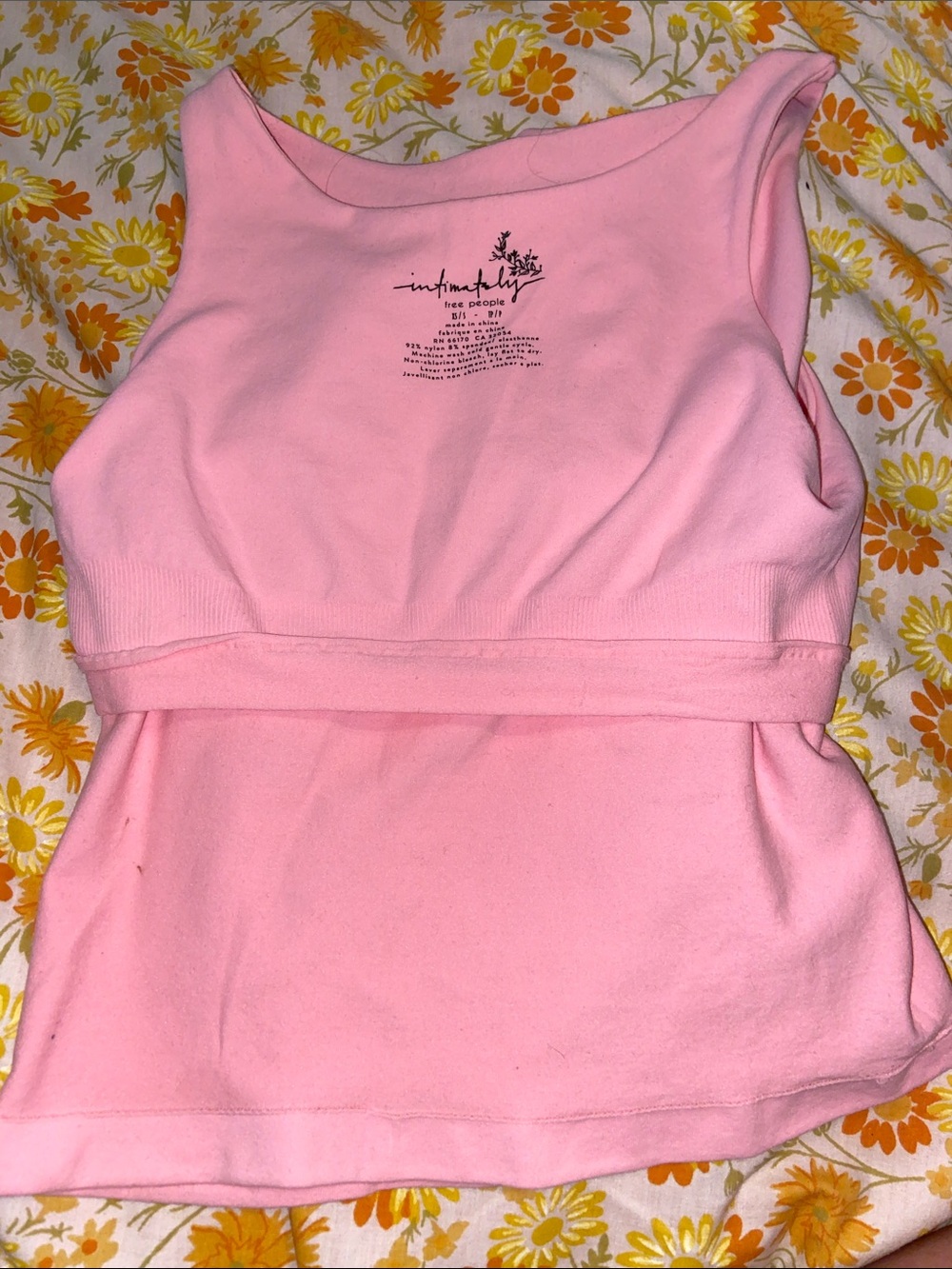 INTIMATELY FP PINK LINED TANK Cropped Lined Light Bra - Picture 4 of 4